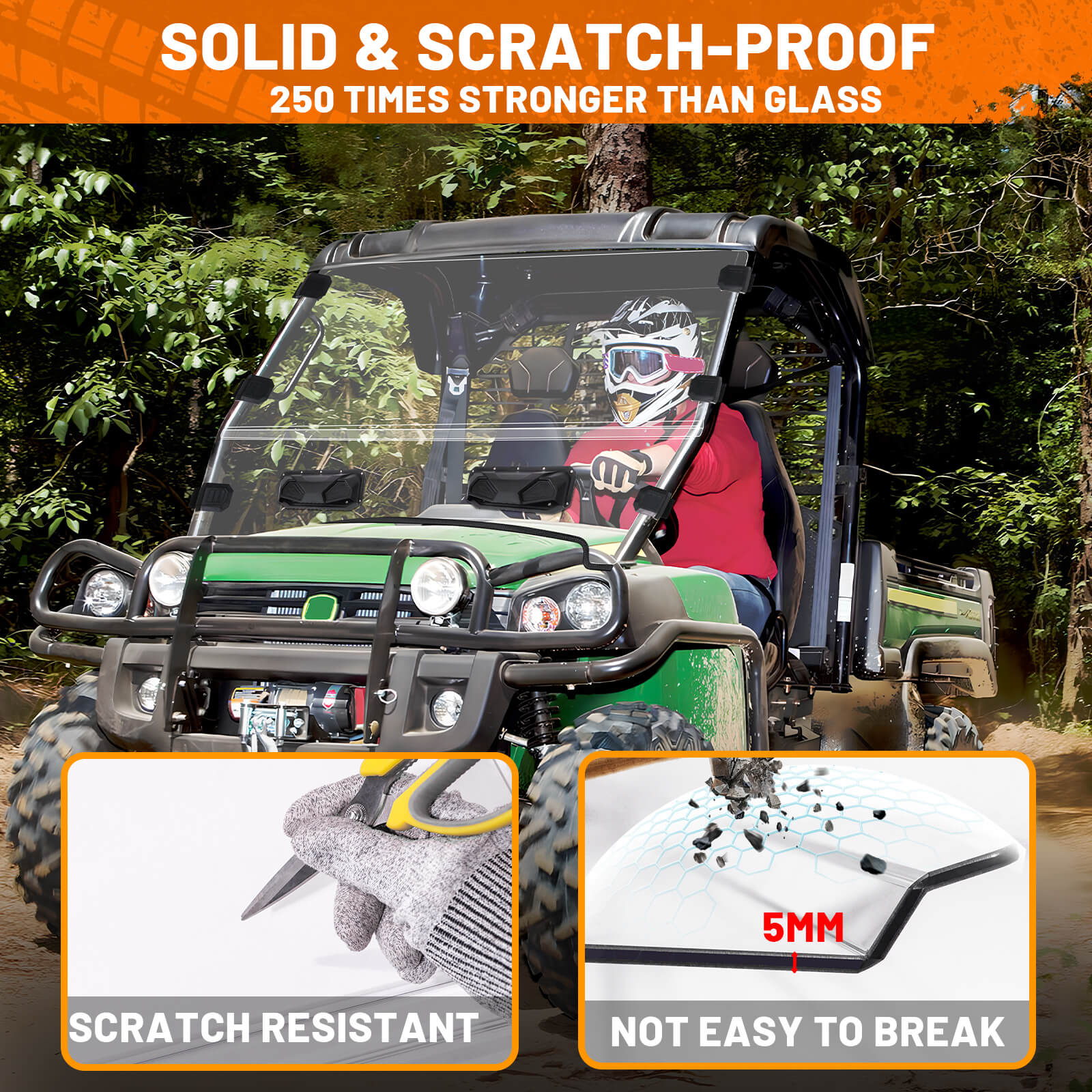 solid and scratch-proof of HPX 625i windshield