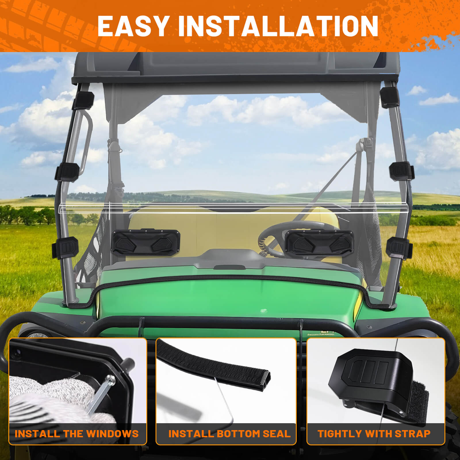 easy to install Gator hpx vented windshield