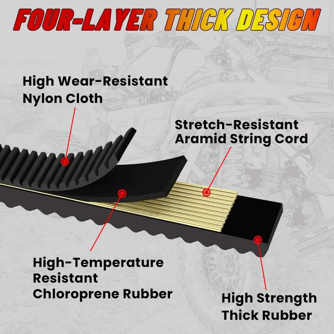 four layer design of Hisun drive belt replacement