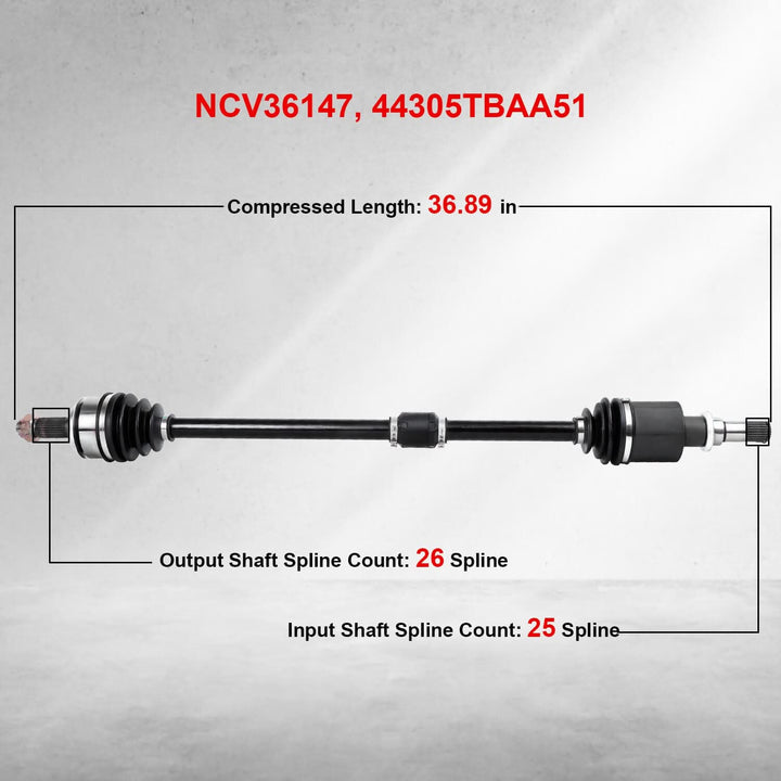 Civic Front CV axle Shaft Part Number