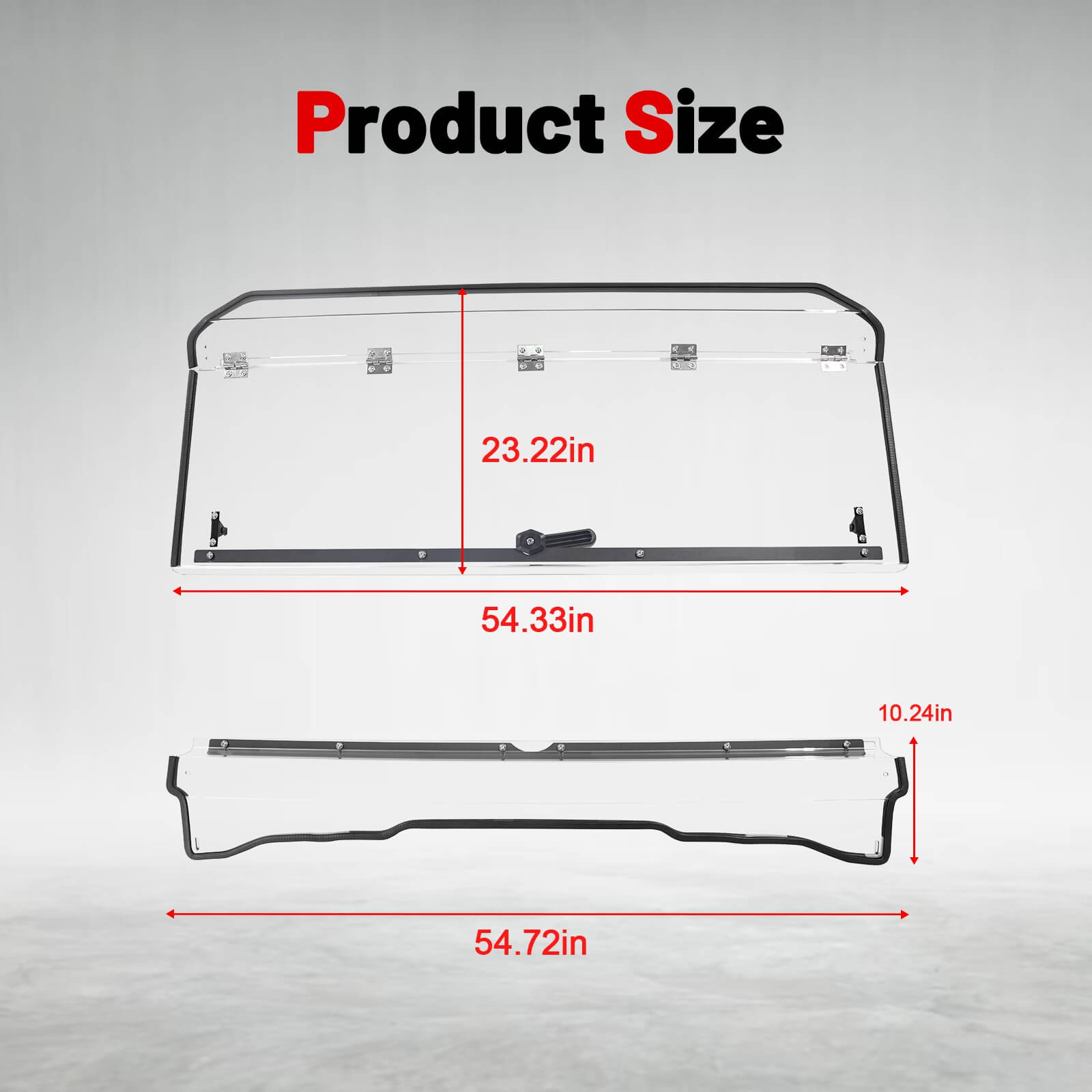 Honda Pioneer 1000 flip windshield size
