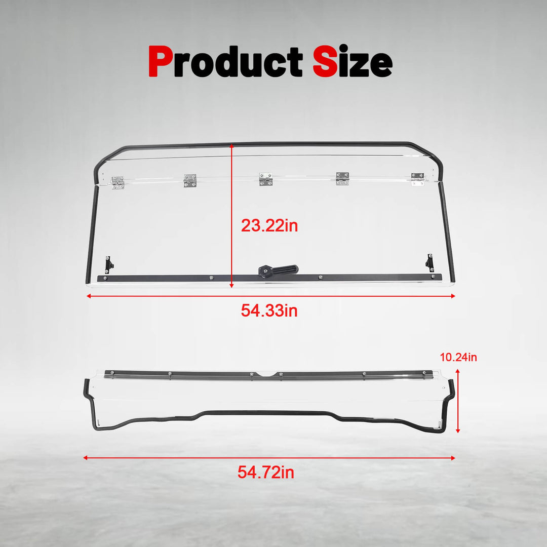 Honda Pioneer 1000 flip windshield size