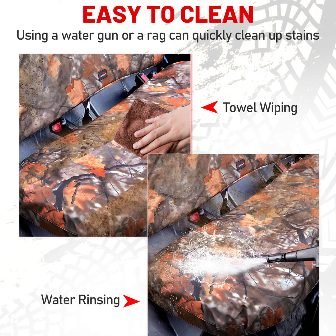easy to clean the pioneer 1000 maple camo seat covers