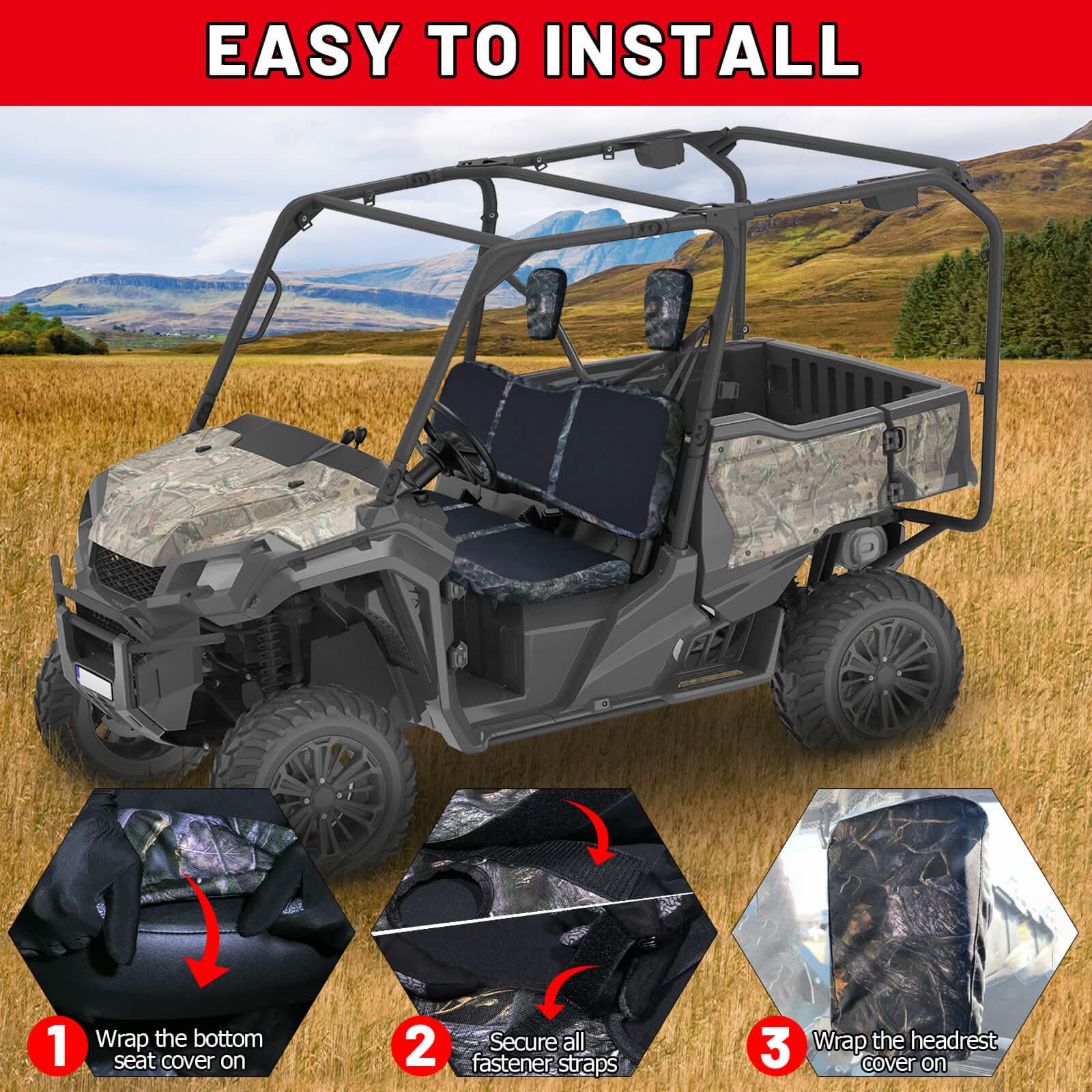 Honda Pioneer 1000 Upgraded Neoprene Seat Covers
