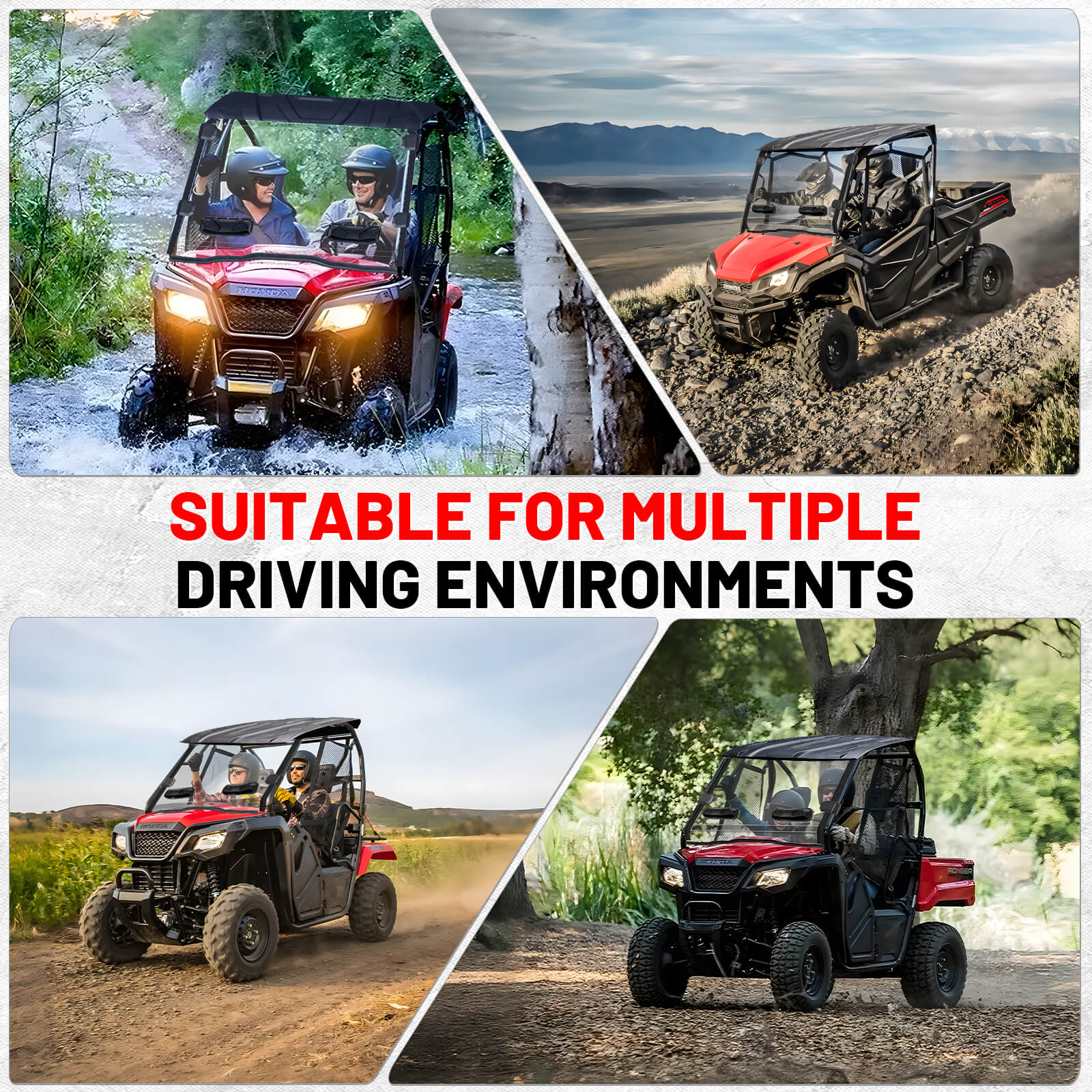 pioneer vented windshield Suitable for Multiple Driving Environments