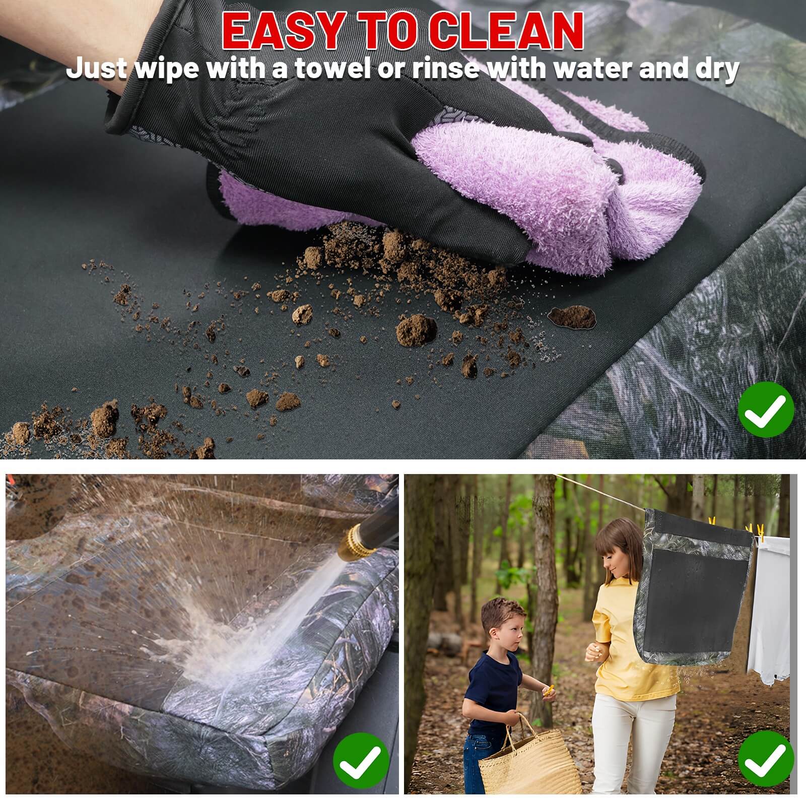 easy to clean pioneer 700 neoprene camo seat covers
