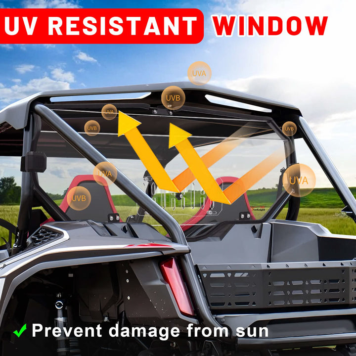 UV resistant of talom 1000r vented rear windshield