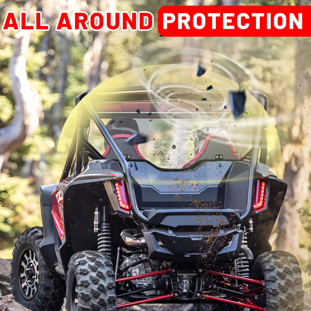 honda talon 1000X vented rear windshield all round protection