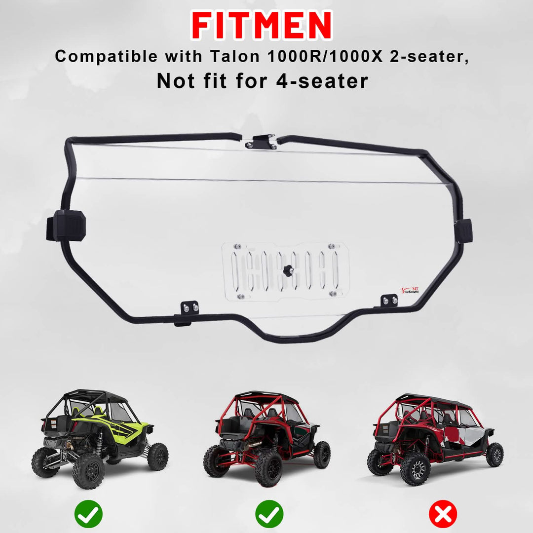vented rear windshield fit Talon 1000R 2-seater