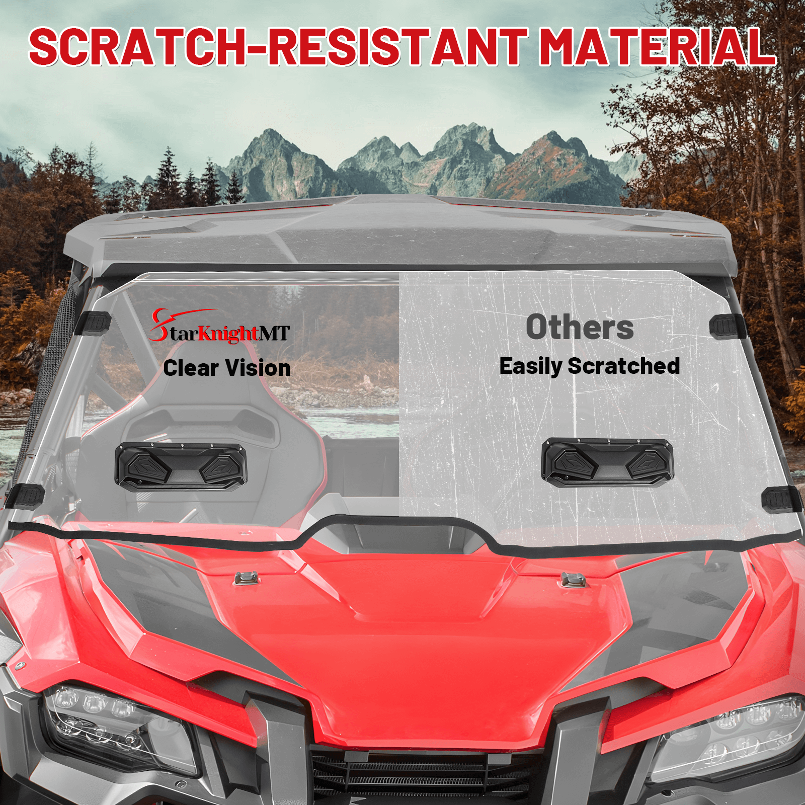 scratch-resistant material of talon 1000x vent windshield