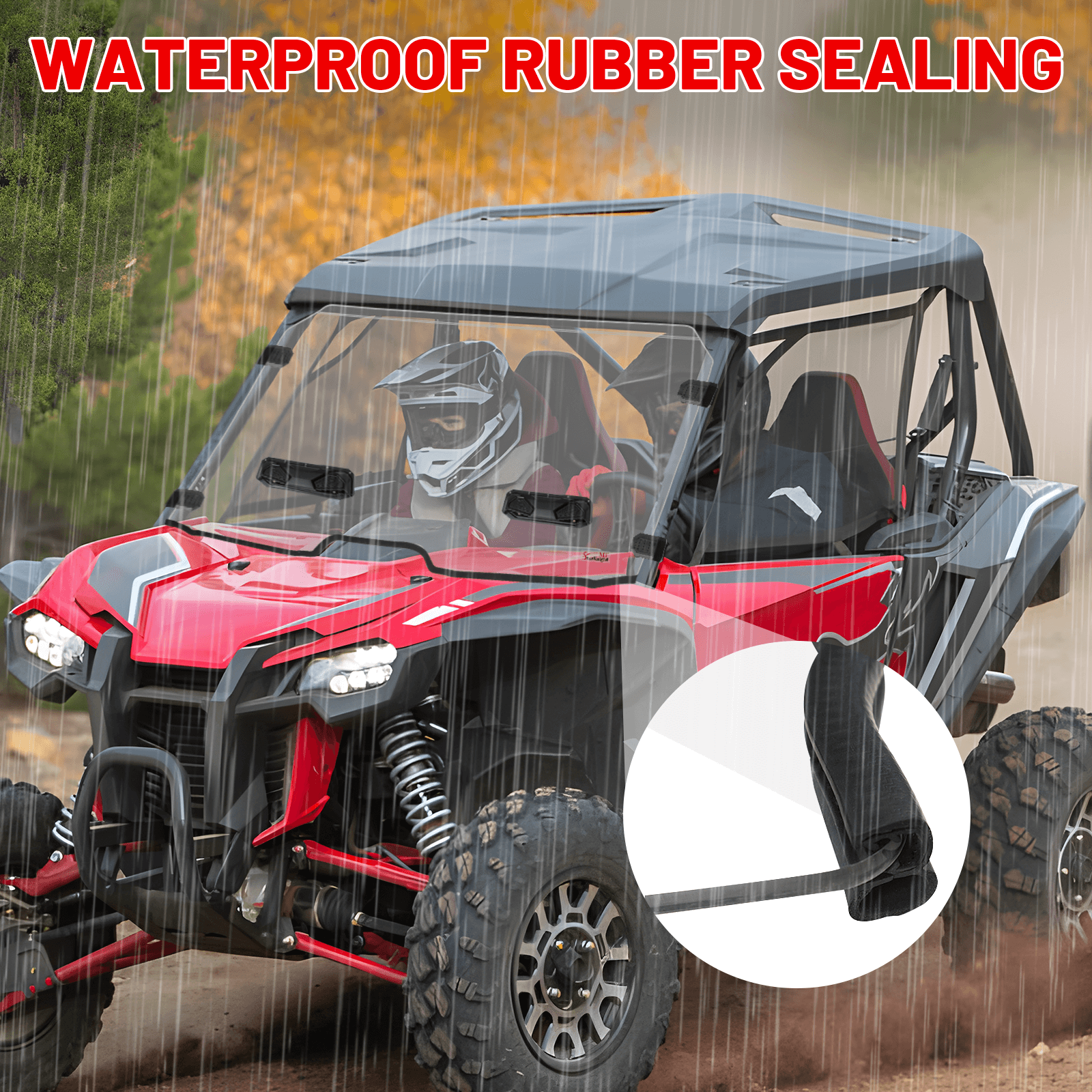 talon 1000r vent windshield come with rubber sealing