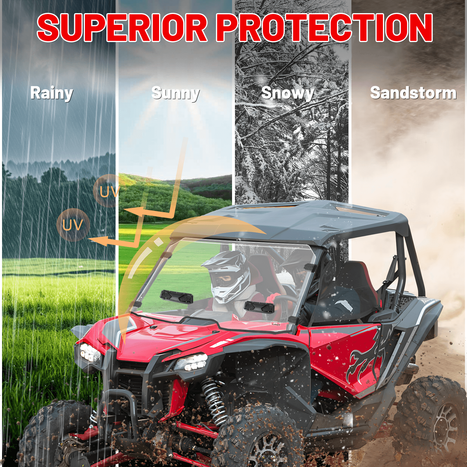talon 1000r vent windshield provide superior protection 