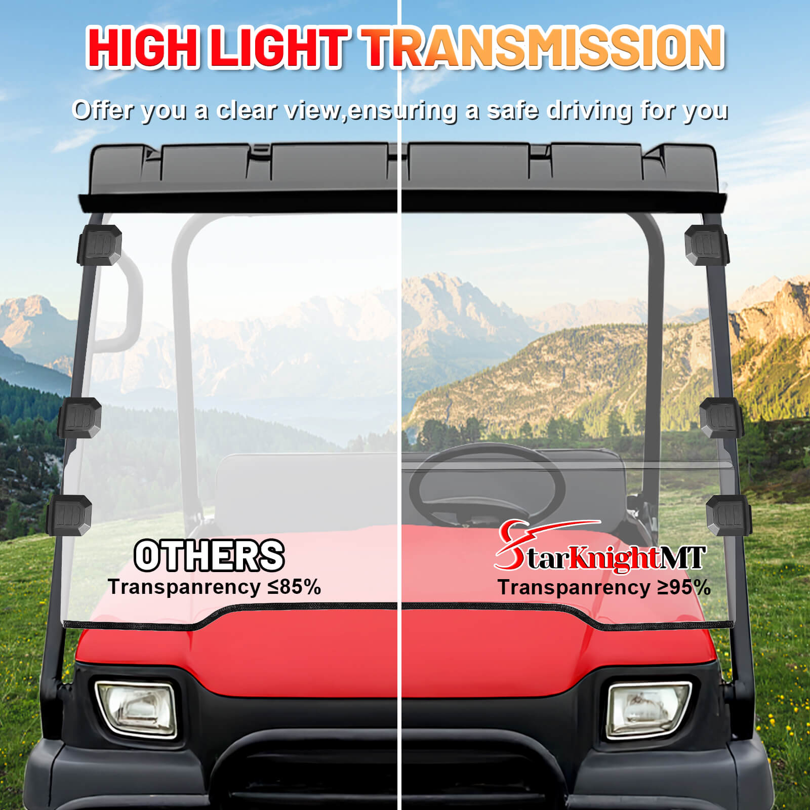 Starknightmt mule 3010 windshield high light transmission