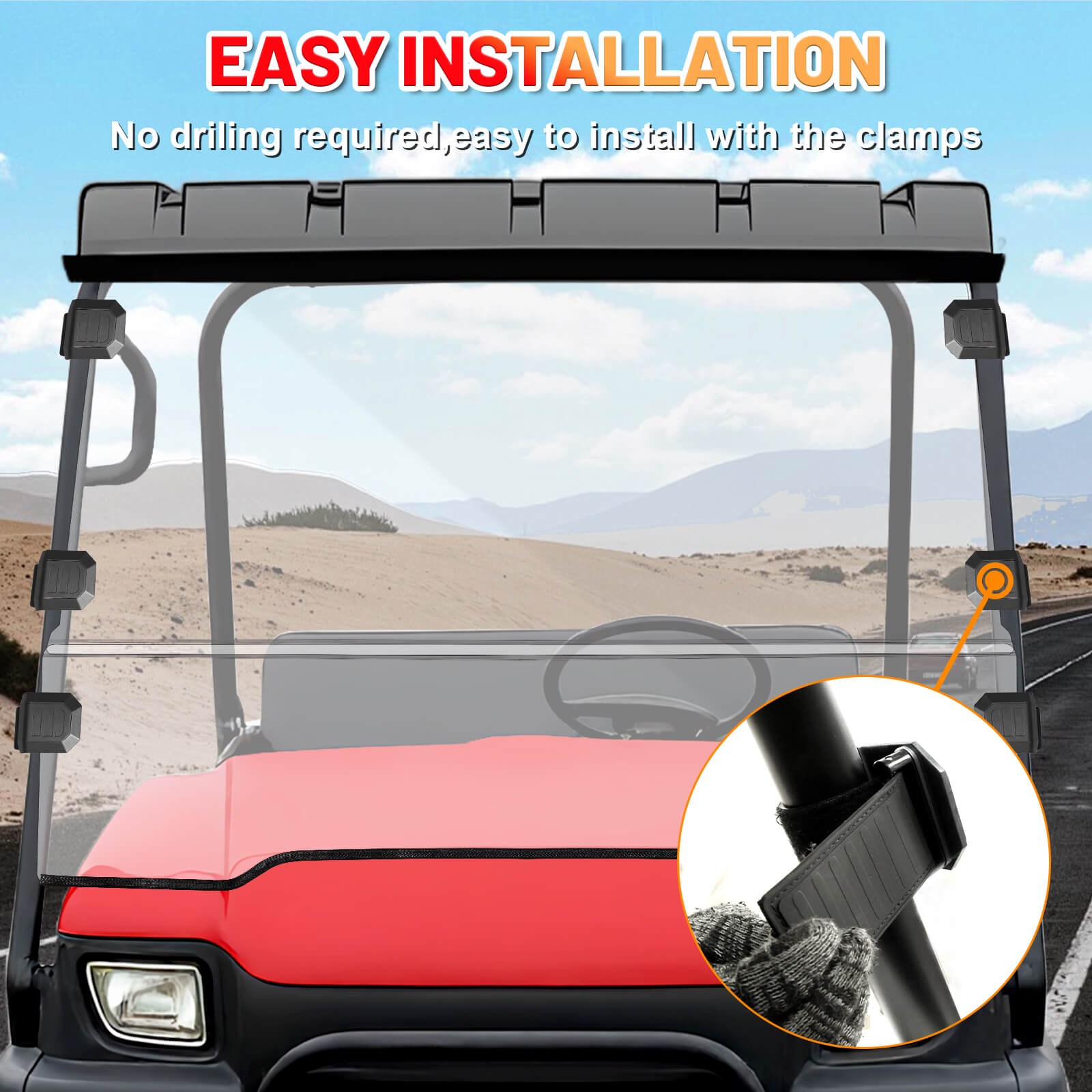 easy to install the mule 3000 front windshield