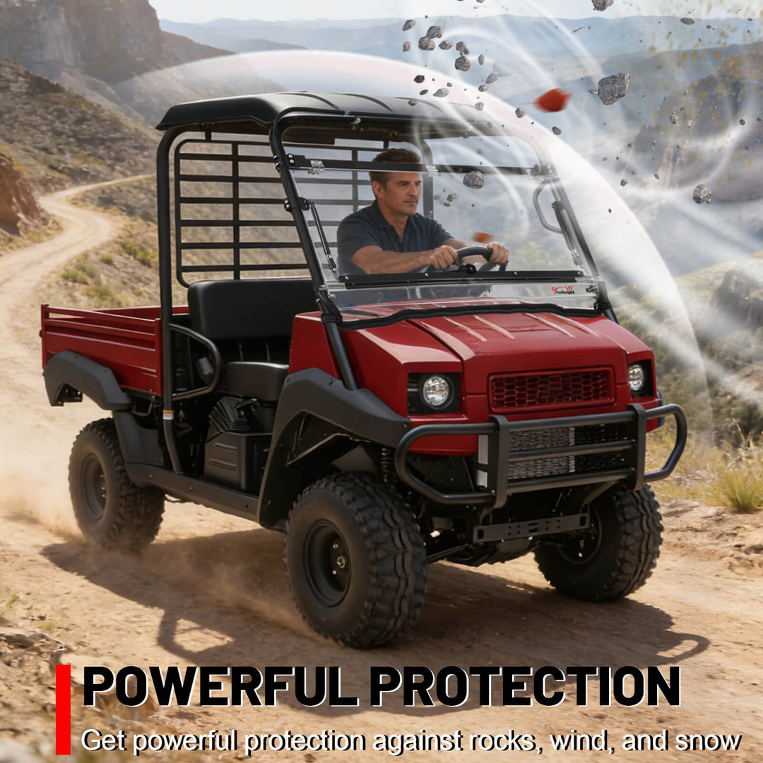 Mule 4010 Flip Windshield Poweeful Protection