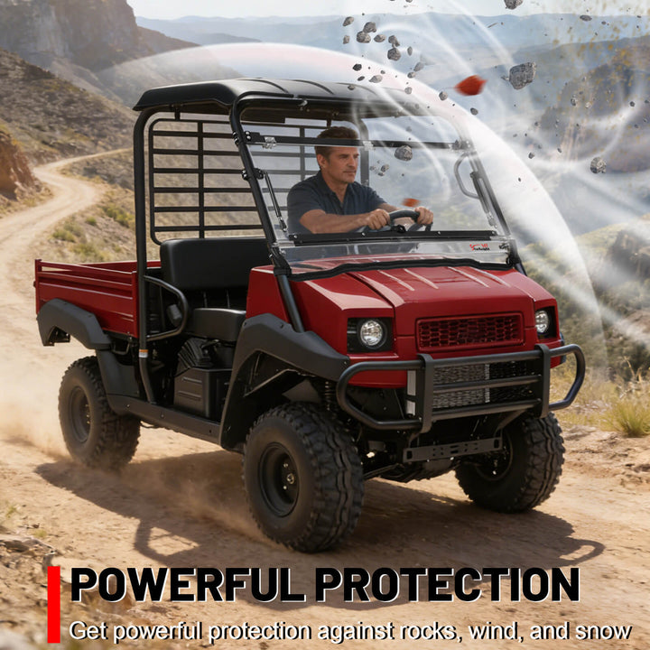 Mule 4010 Flip Windshield Poweeful Protection