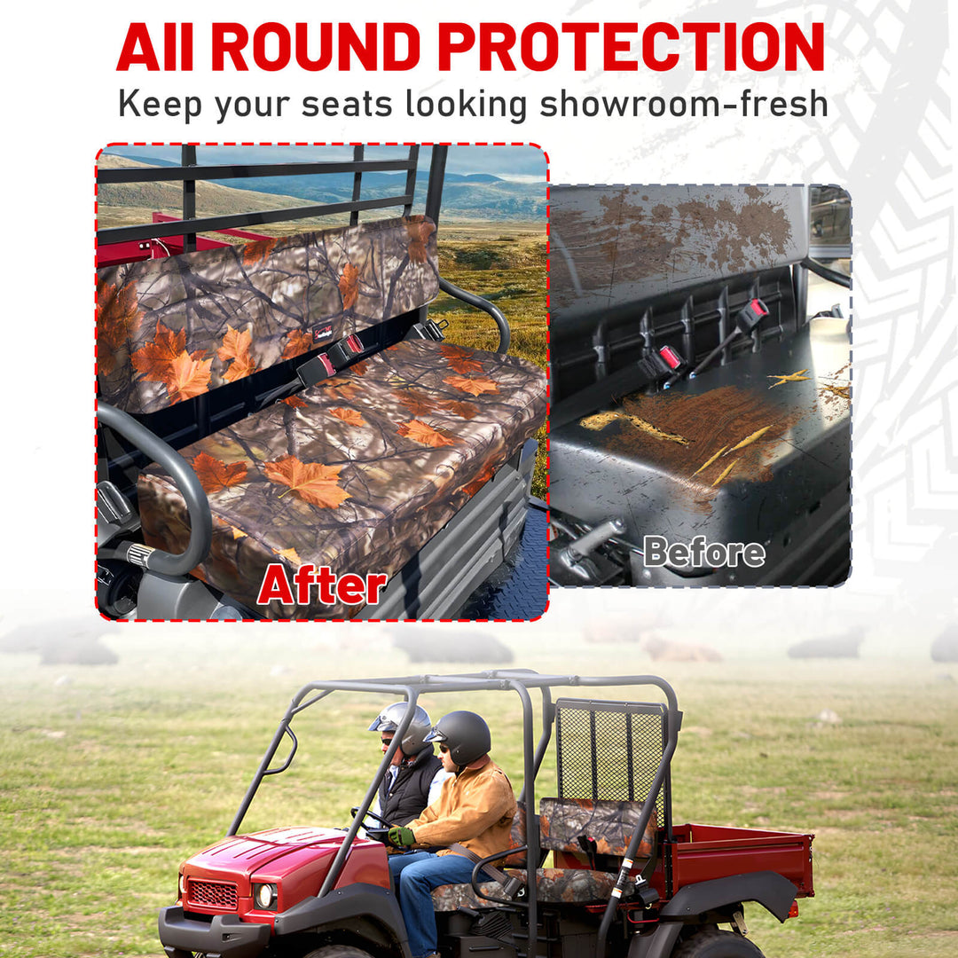 install maple camo seat covers keep mule seats looking showroon-fresh