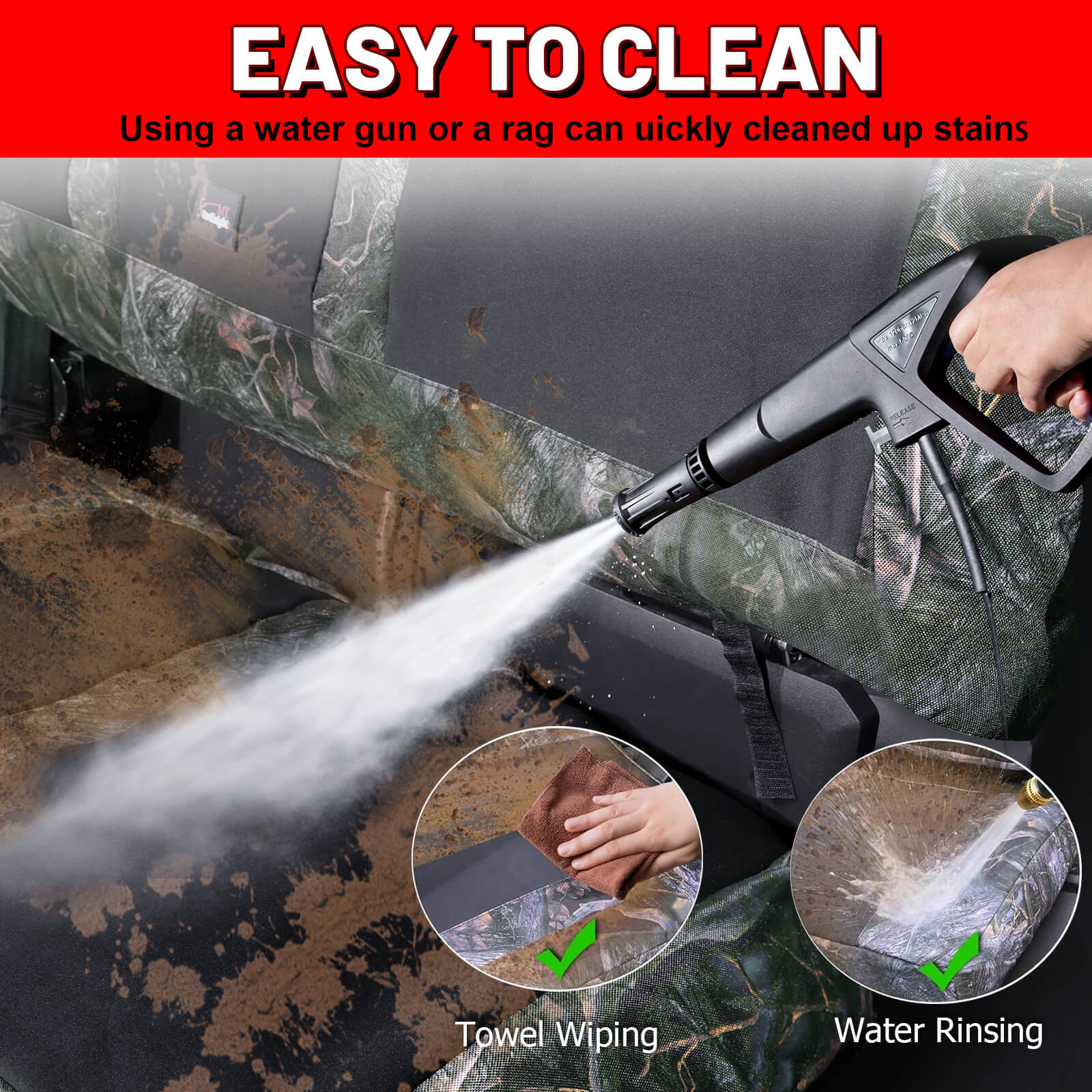 easy to clean the mule 4000 upgraded seat covers