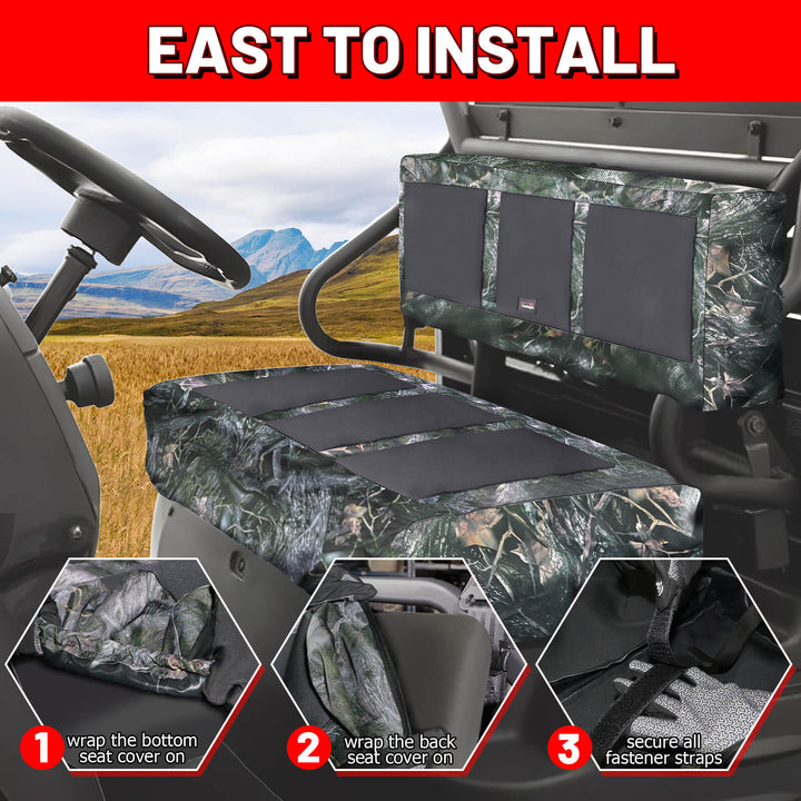 easy to install the kawasaki mule 4010 upgraded camo seat covers
