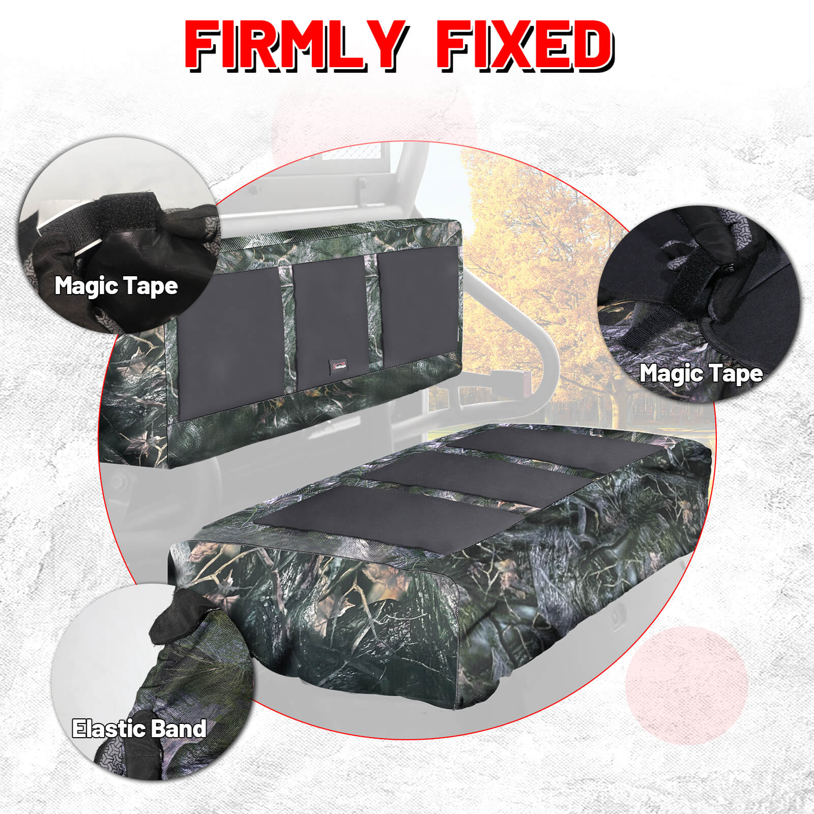 mule 3010 upgraded seat covers firmly fixed