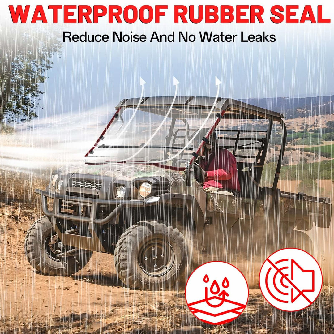 Waterproof rubber seal of mule pro filp windshield