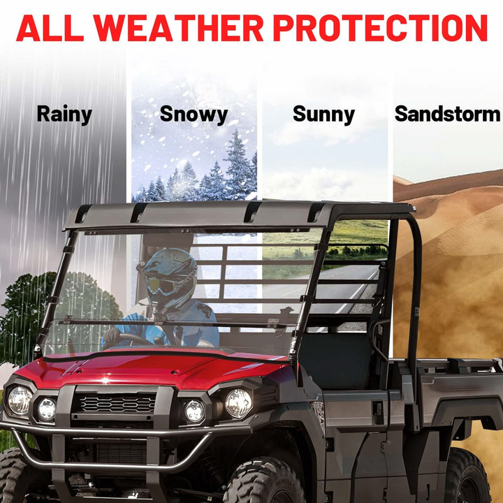 Mule Pro Flip Windshield all weather protection