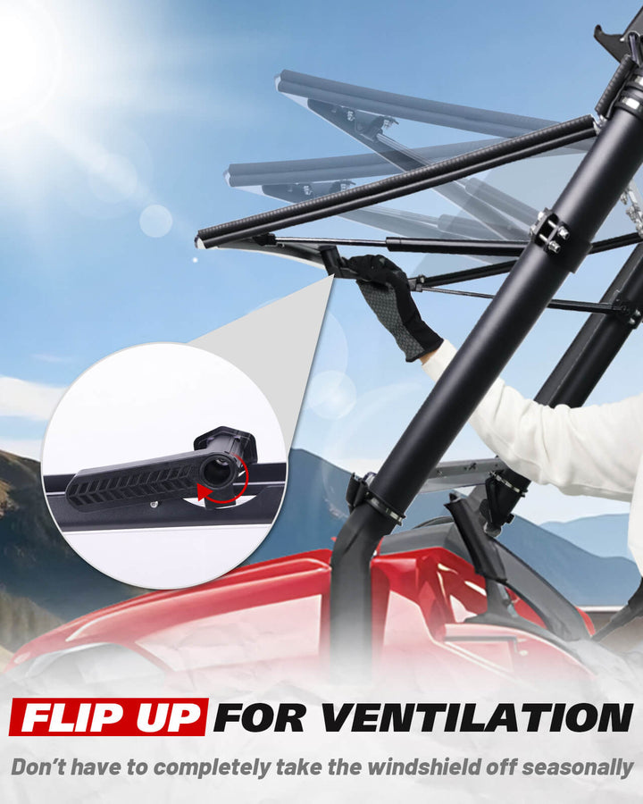 Kawasaki Mule Flip Up windshield Ventilation