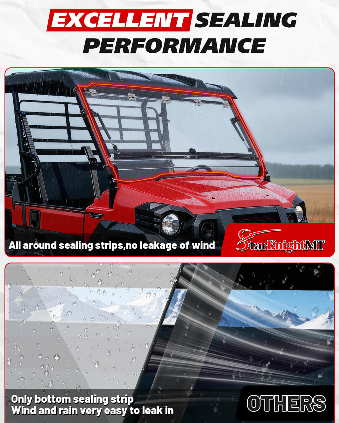 Mule Pro FXT Flip Windshield Sealing Performance