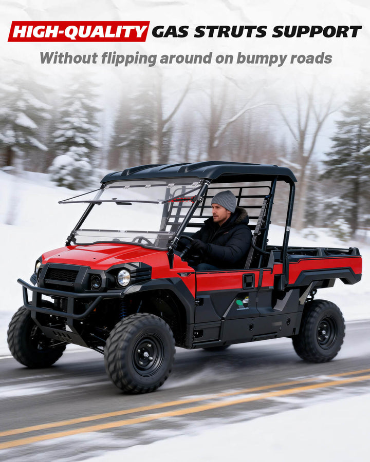 Kawasaki Mule Pro Flip windshield High quality gas struts support