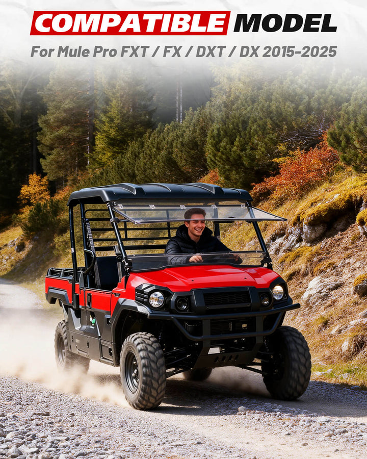Mule Flip Windshield Fit Mule Pro FXT/FX/DX/DXT 2015-2025
