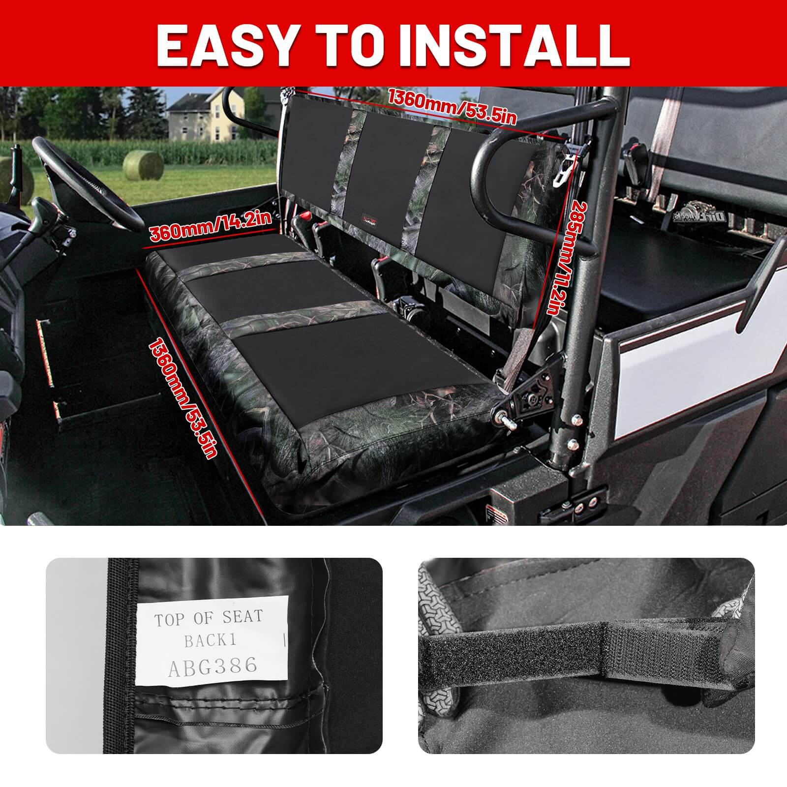 easy to install the mule pro fx neoprene seat covers