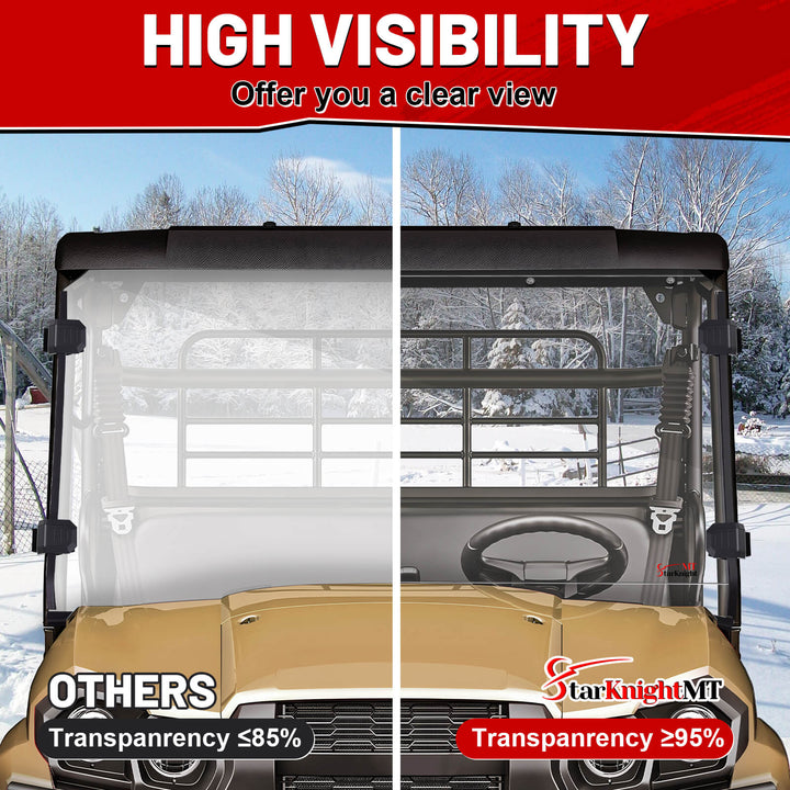 Kawasaki mule pro mx windshield high visibility