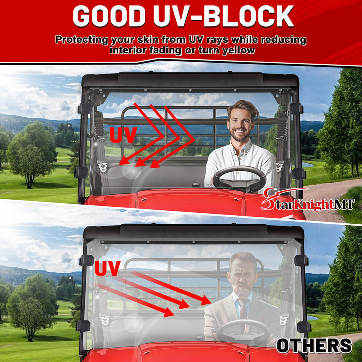 kawasaki mule pro mx windshield block uv rays