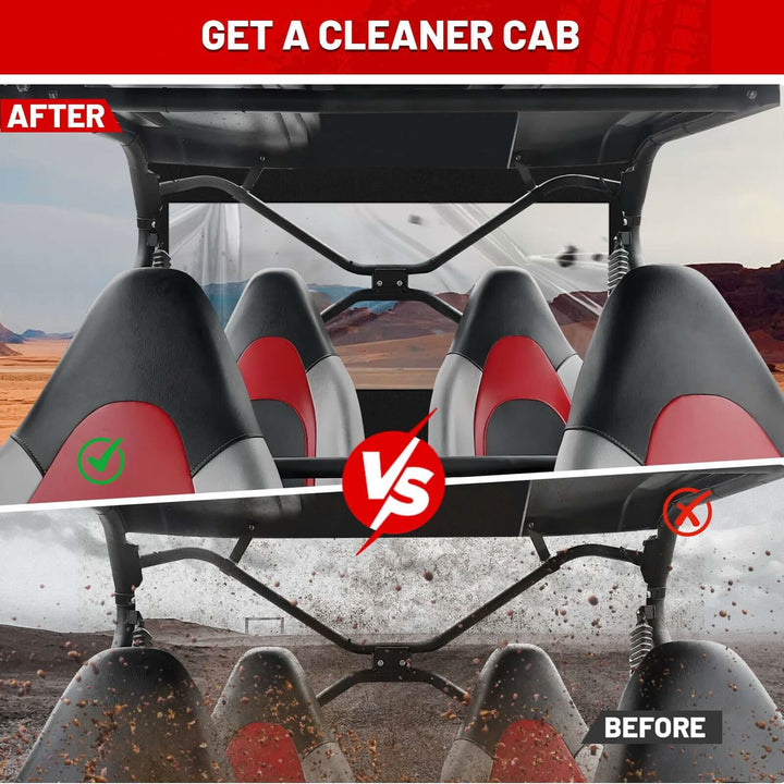 before and after install teryx 4 800 soft rear windshield