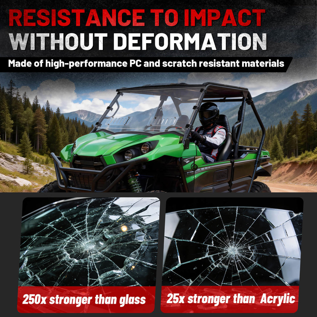 Teryx 4 800 Vent Windshield Resistance PC material 