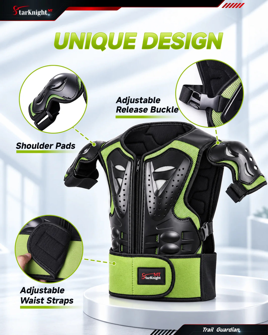 Kids Dirt Bike Armor Suit Chest Protector Ages 3-10 unique design