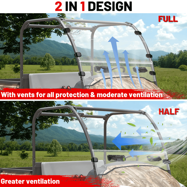 Kubota RTV 2-in-1 design windshield
