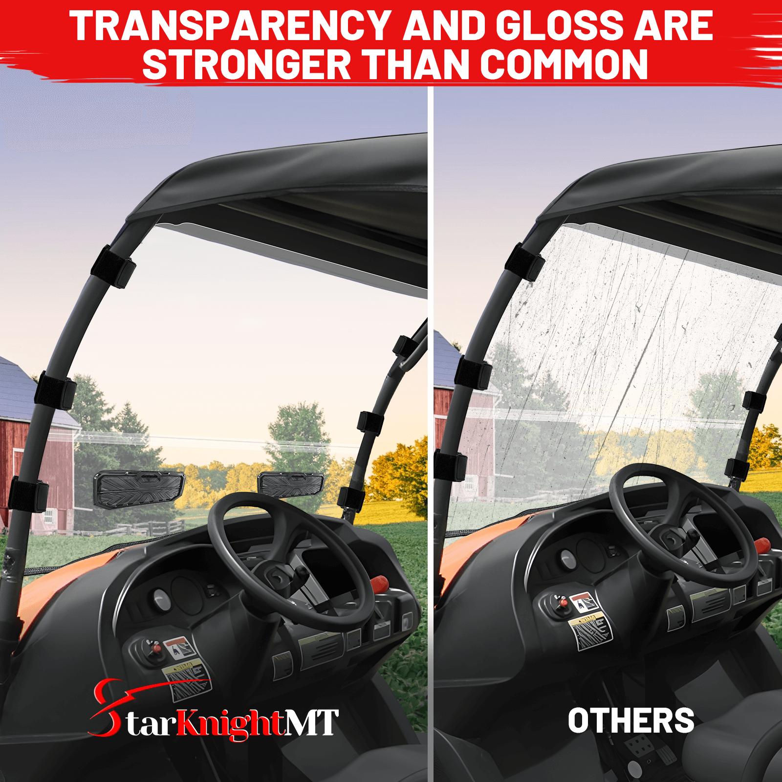 Starknightmt RTV 520 windshield stronger than common