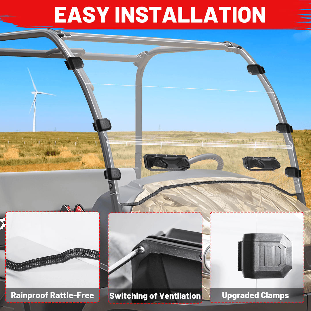 easy to install the RTV vented windshield