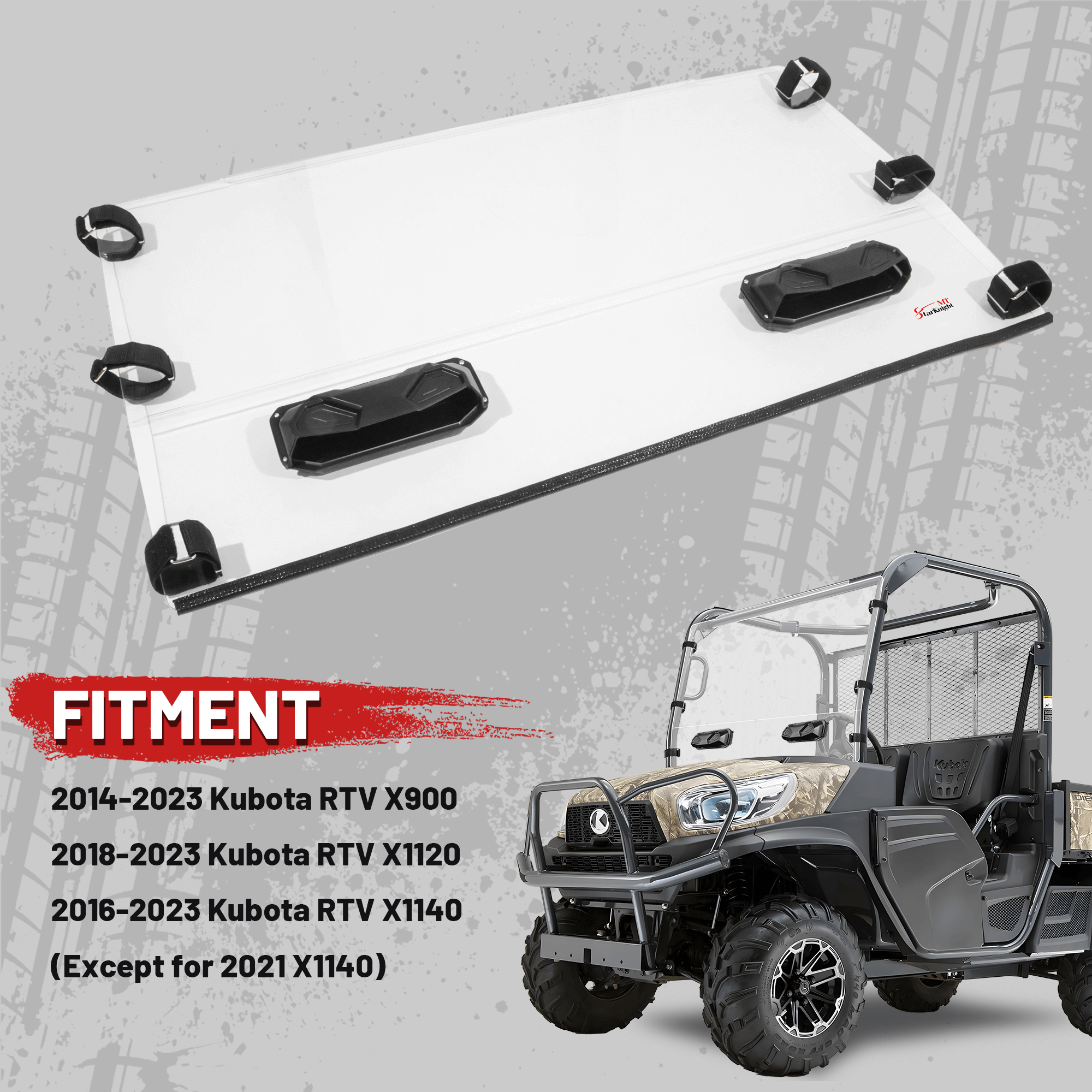 kubota vented windshield fit RTV X900/X1120/1140