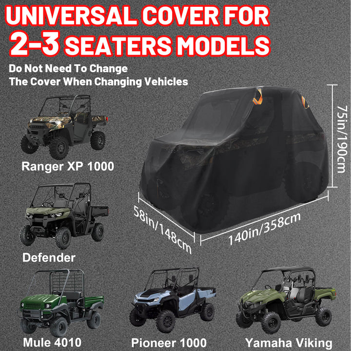 Universal cover for 2-3 seaters models 