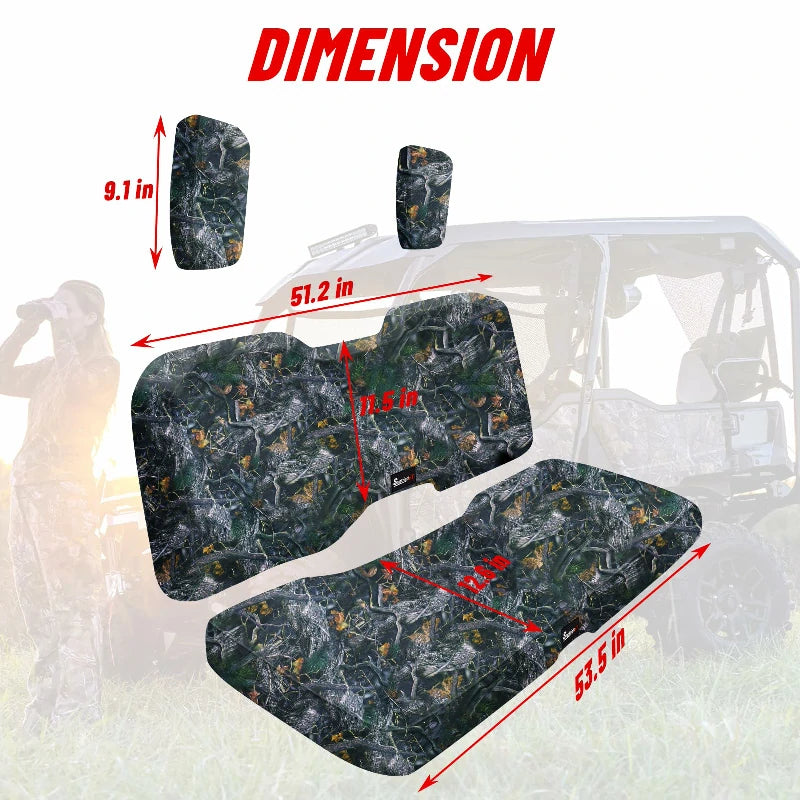 dimension of the pioneer 1000 camo seat covers 