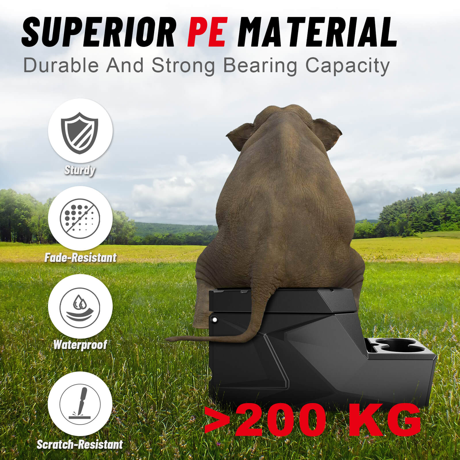 Ranger/defender center stroage box made of PE
