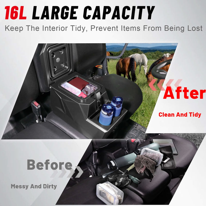 Polaris ranger bench seat storage box 16L large capacity