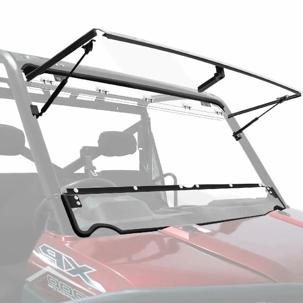 Polaris ranger 1000 filp-up windshield view