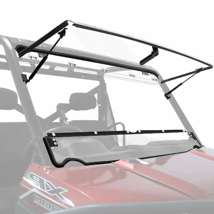 Polaris ranger 1000 filp-up windshield view