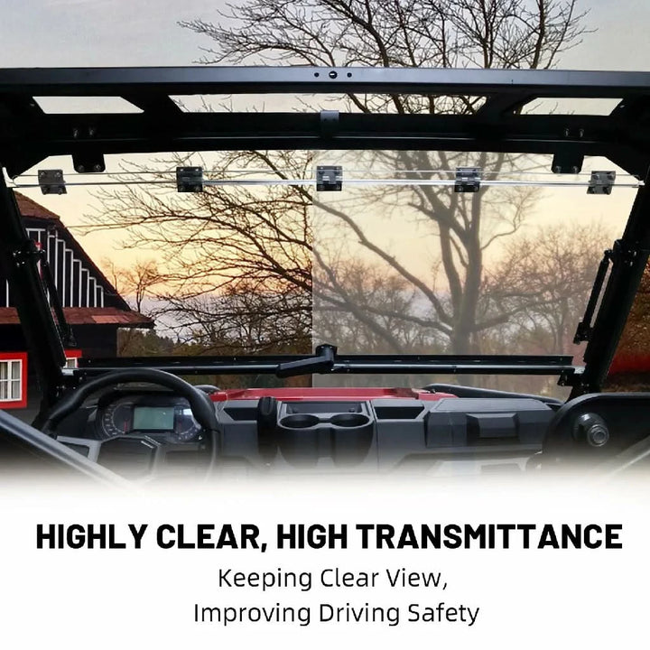 polaris ranger xp 1000 filp-up windshield highly clear