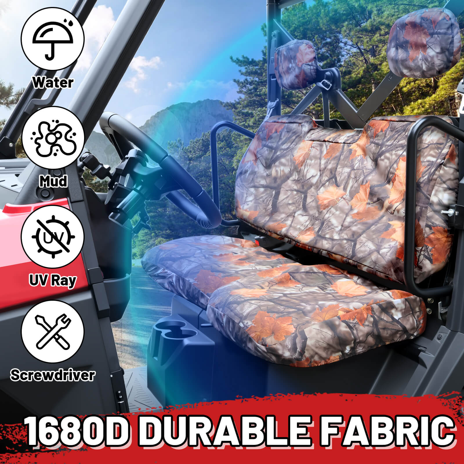 Ranger xp 1000 Camouflage seat cover materials