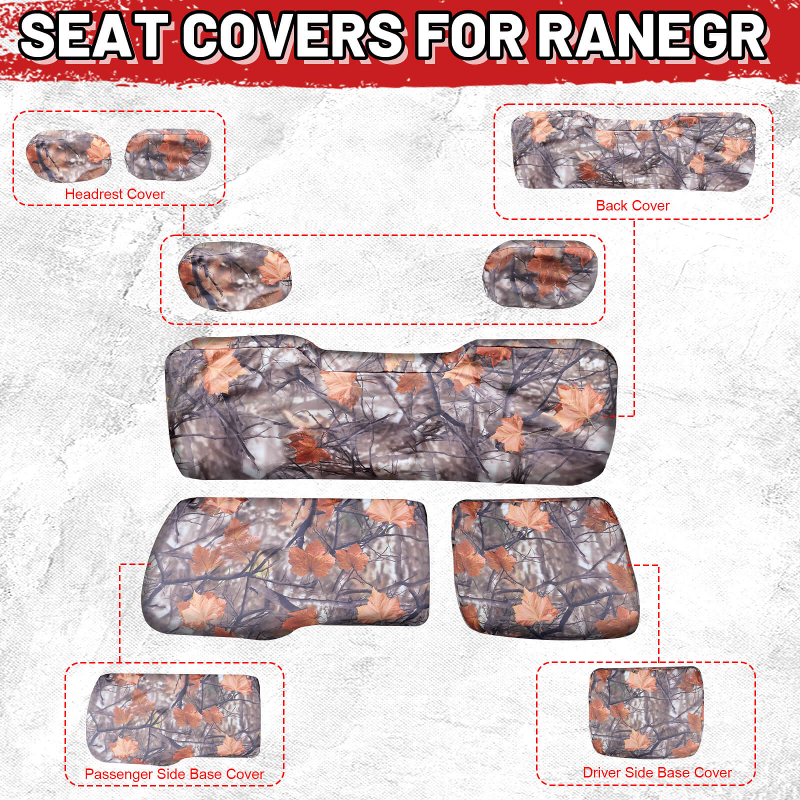 Package Set of seat covers for Ranegr vehicle 