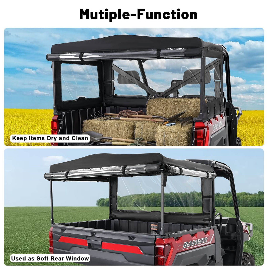Polaris ranger xp 1000 soft cargo camper bed cover rack multiple function